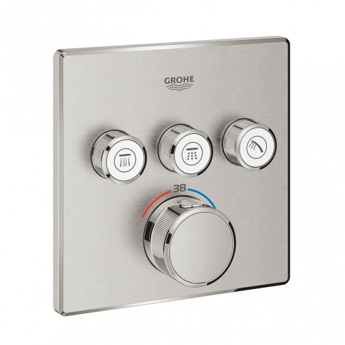 GROHE Grohtherm SmartControl termosztátos színkészlet, matt szuperacél 29126DC0