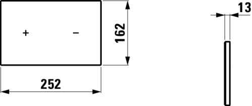 Laufen érintésmentes wc nyomólap, fekete H8956640200001