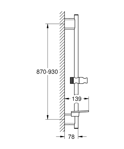 Grohe Rainshower SmartActive Zuhany rúd, 900 mm, hard grafit 26603A00