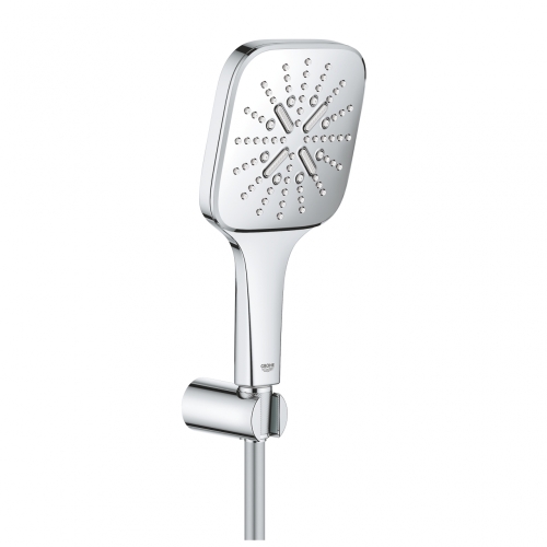 GROHE Rainshower SmartActive 130 Cube Falitartós zuhanygarnitúra, 3 féle vízsugaras kézizuhannyal, króm 26589000