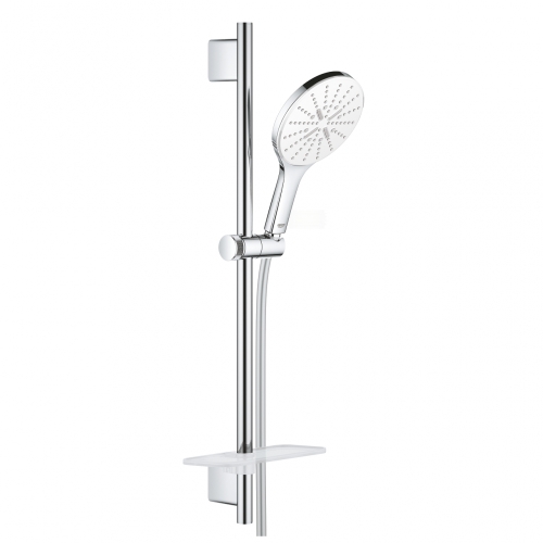 GROHE Rainshower SmartActive 150 Rudas zuhanygarnitúra, 3 féle vízsugaras kézizuhannyal, króm/fehér 26592LS0