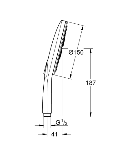 GROHE Rainshower SmartActive 150 Kézizuhany, 3 féle vízsugárral, króm 26553000