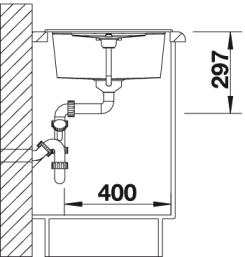 BLANCO METRA 45 S Silgranit mosogató dugókiemelő nélkül, beton-style 525312