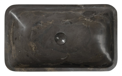 Sapho BLOK kőmosdó, 60x11x35cm, matt sötét kő 2401-37