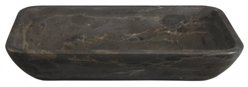 Sapho BLOK kőmosdó, 60x11x35cm, matt sötét kő 2401-37