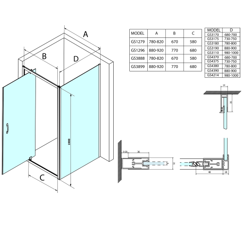 Sapho GELCO SIGMA SIMPLY 75 oldalfal brick üveggel, króm GS4375