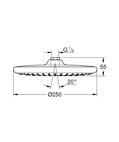 Grohe Tempesta 250 Fejzuhany, 1 funkciós 26662000