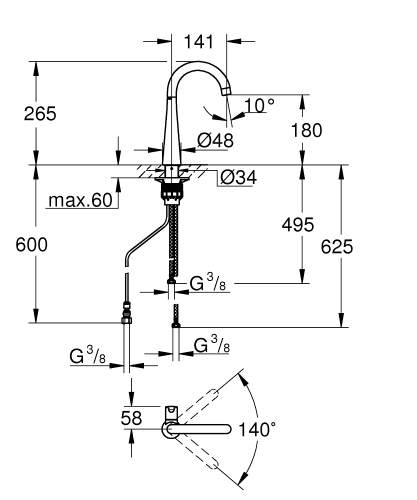 Grohe Zedra egyvizes konyhai csaptelep szűrő funkcióval 30026002