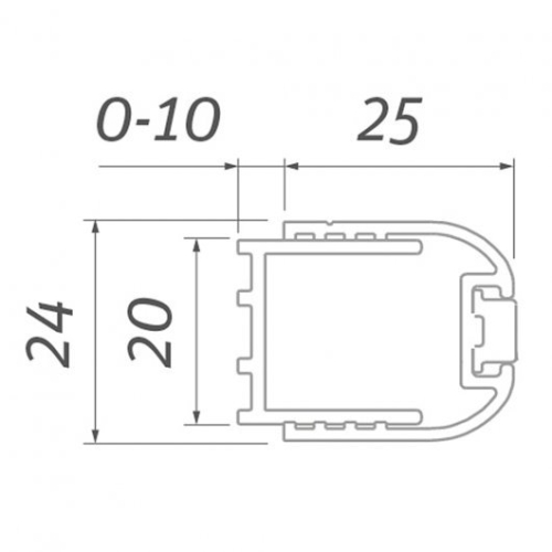 Roltechnik Limaya Line LYE4/900 egyszárnyas zuhanyajtó fix résszel (brillant, transparent, 1135008255)