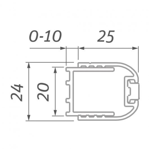 Roltechnik Limaya Line LZ fali záró profil szett (brillant, 229-1940025-00)