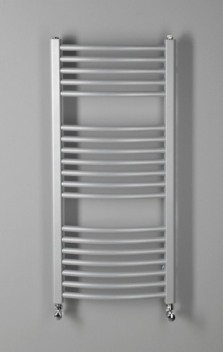 Sapho AQUALINE ORBIT 450x990mm íves fürdőszobai radiátor, strukturált ezüst ILA94E