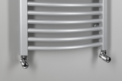 Sapho AQUALINE ORBIT 450x990mm íves fürdőszobai radiátor, strukturált ezüst ILA94E