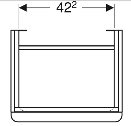 Geberit Smyle Square alsó szekrény kézmosóhoz, egy ajtóval, balra nyíló, 49.2x61.7x40.6cm, melaminos faszerkezet feketedió hickory 500.364.JR.1