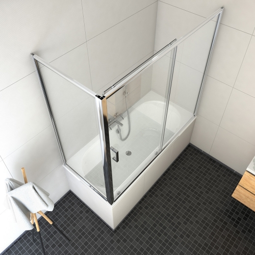 Roltechnik LLV2/1200 kádparaván tolóajtóval (brillant, transparent, 572-1200000-00-02)