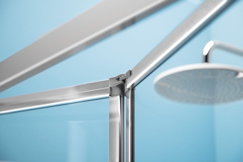 POLYSAN EASY LINE harmónikaajtó oldalfallal, 90x100 cm, transzparent üveg EL1990EL3415