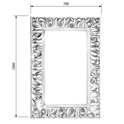 Sapho ZEEGRAS 70x100 cm tükör fa kerettel, arany IN448