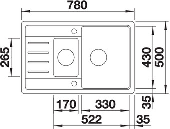 BLANCO LEGRA 6 S Compact gránit mosogató, antracit 521302