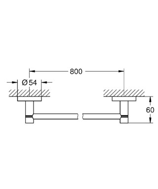 Grohe Essentials 80 cm-es törölközőtartó fényes nikkel 40386BE1
