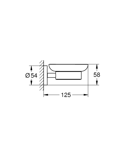 Grohe Essentials szappantartó, tartókonzollal matt nikkel 40444EN1