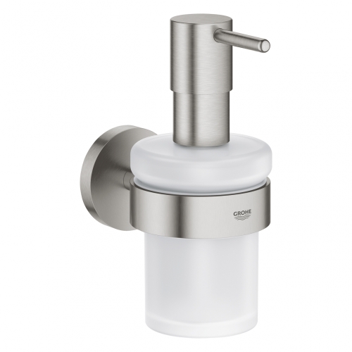 Grohe Essentials szappanadagoló tartókonzollal matt szuperacél 40448DC1