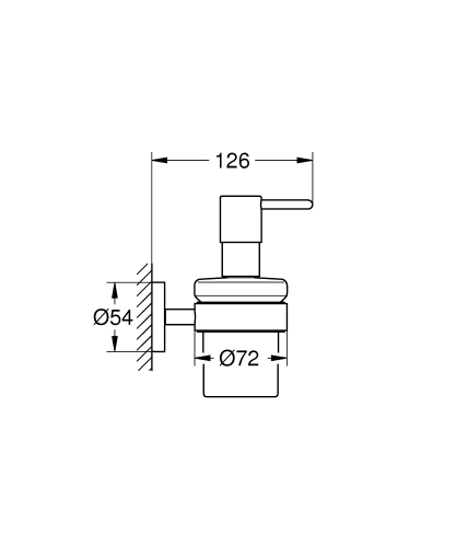 Grohe Essentials szappanadagoló tartókonzollal matt szuperacél 40448DC1