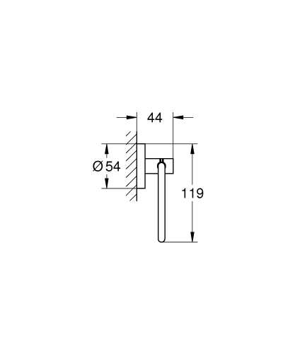 Grohe Essentials toalettpapír-tartó, fényes nikkel 40689BE1