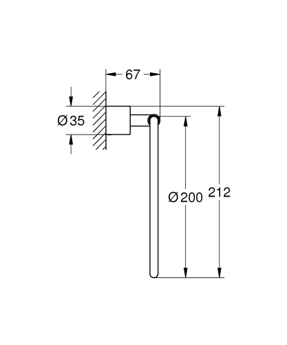 Grohe Atrio törölköző tartó gyűrű, warm sunset 40307DA3