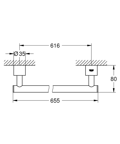 Grohe Atrio fali fürdőlepedő tartó 40309003