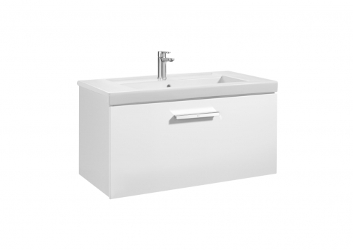 Roca Prisma 80 cm fürdőszoba bútor mosdóval, fényes fehér A855945806