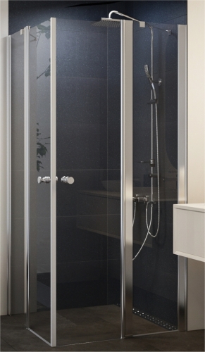 Sanimix szögletes nyílóajtós zuhanykabin tálca nélkül 90x90x185 cm 22.223
