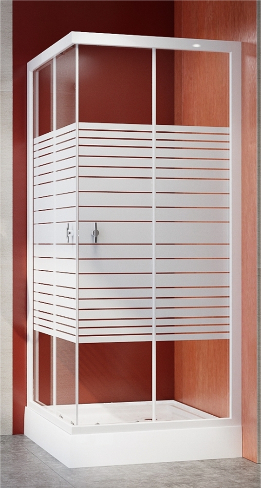 Sanimix 100x100cmx185cm Szögletes sarokkabin tálca nélkül 22.39.51-100/4