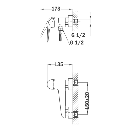 Strohm Teka Itaca zuhany csaptelep tüzes bronz 67.231.02.0BZ (67231020BZ)