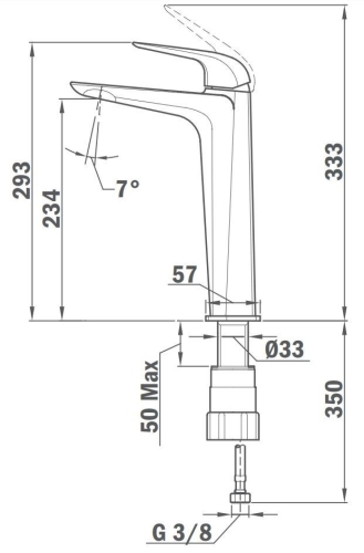 Strohm Teka Itaca magasított mosdó csaptelep XL méret tüzes bronz 67.366.02.0BZ (67366020BZ)