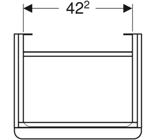 Geberit Smyle Square alsó szekrény kézmosóhoz, egy ajtóval, jobbra nyíló, 49.2x61.7x40.6cm, magasfényű lakkozott fehér 500.363.00.1