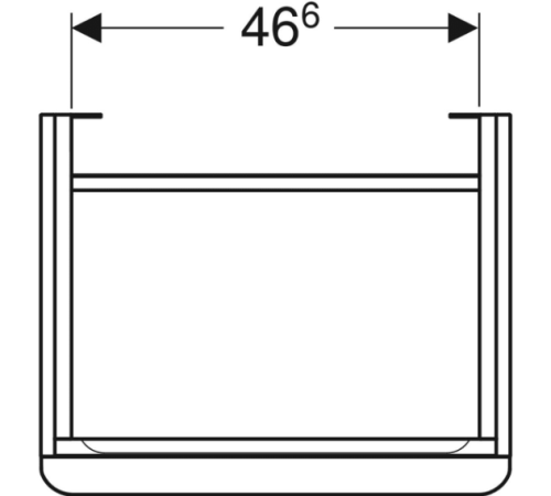 Geberit Smyle Square alsó szekrény mosdóhoz, egy ajtóval, balra nyíló, 53.6x61.7x43.3cm, magasfényű lakkozott fehér 500.366.00.1