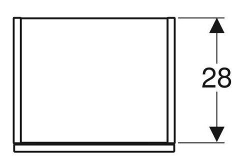 Geberit Smyle Square középmagas szekrény, egy ajtóval, 36x118x29.9cm, matt lakkozott láva 500.361.JK.1