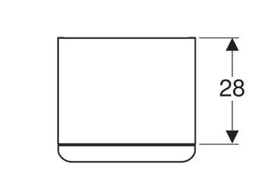 Geberit Smyle Square oldalsó szekrény, egy ajtóval, jobbra nyíló, matt lakkozott láva 500.359.JK.1
