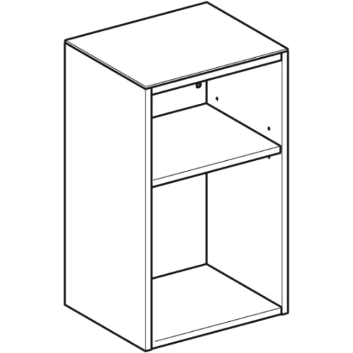 Geberit Smyle Square oldalszekrény nyitott, 36x60x29.9cm, magasfényű lakkozott homokszürke 500.358.JL.1