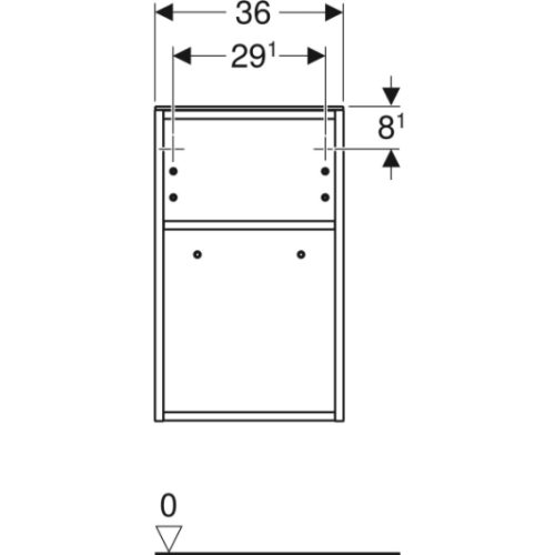 Geberit Smyle Square oldalszekrény nyitott, 36x60x29.9cm, magasfényű lakkozott homokszürke 500.358.JL.1