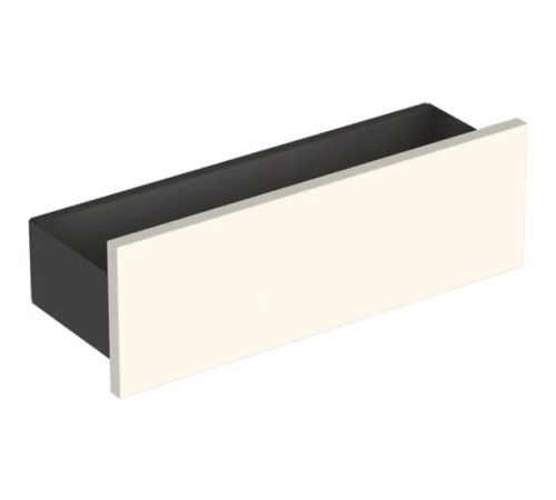 Geberit Smyle Square fali polc, 45x14.8x14.3cm, porszórt matt láva/eleje, tükörfényes bevonatú homokszürke 500.362.JL.1