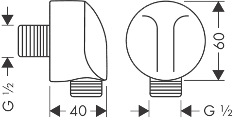 Hansgrohe Fixfit E fali csatlakozó, matt fekete 27454670