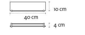Roltechnik üveg polc, 40 cm, matt üveggel 0644-99