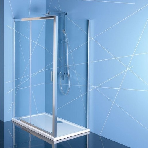 POLYSAN EASY LINE zuhanyajtó oldalfallal, 1400x900mm, transzparent üveg EL1415EL3315