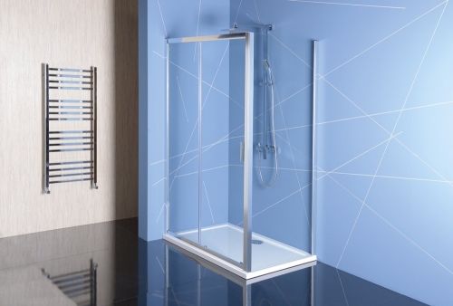 POLYSAN EASY LINE zuhanyajtó oldalfallal, 1400x900mm, transzparent üveg EL1415EL3315
