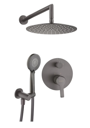 Deante Arnika Titanium falba süllyesztett zuhanyszett csomag NAC D9QP