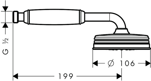 Hansgrohe AXOR Montreux kézizuhany szálcsiszolt nikkel 16320820