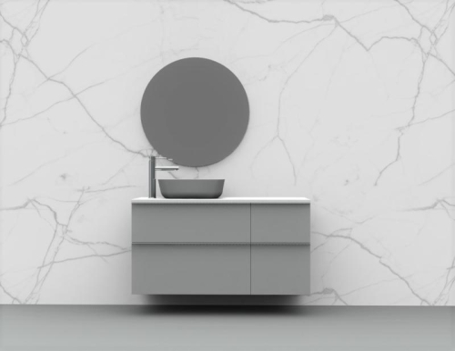 AREZZO design Reni pultra ültethető mosdó matt szürke AR-145096