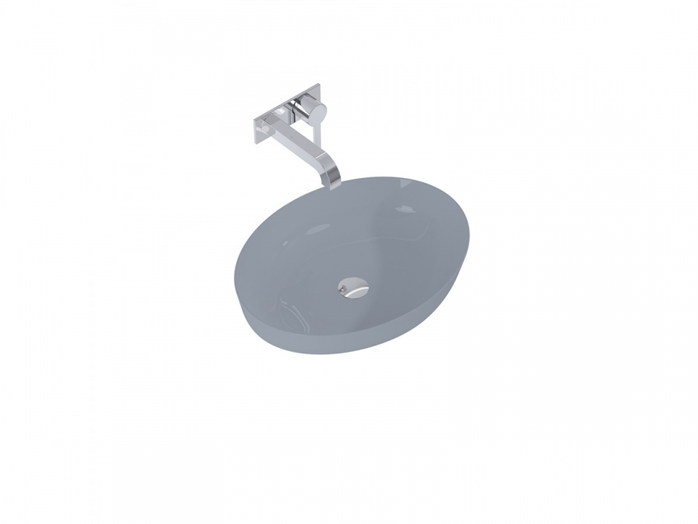 AREZZO design Rika pultra ültethető mosdó matt ezüstszürke AR-145003