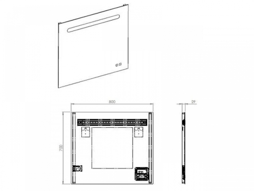 Arezzo Design LINA LED tükör 80x70 AR-166765