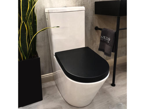 Arezzo Design Indiana lassú záródású WC tető fekete AR-ISCB